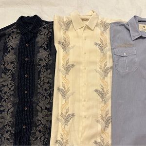 3 Men's Button-down Camp Shirts- Tommy Bahama, Scotch and Soda- Size Medium